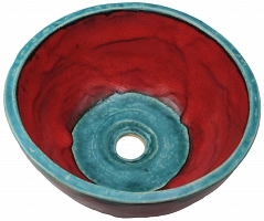 Nela - Red - turquoise stylish sink 