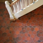 Hexagonal floor tiles - terracotta