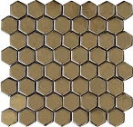 Honey - mosaic in the shape of a honeycomb