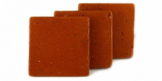 Floor tiles - brick-red terracotta tiles