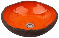 Polmira- orange irregular shaped sink