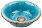 Gaja -  Turquoise sink with lace
