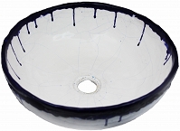 Alicja - crackle sink with blue lace